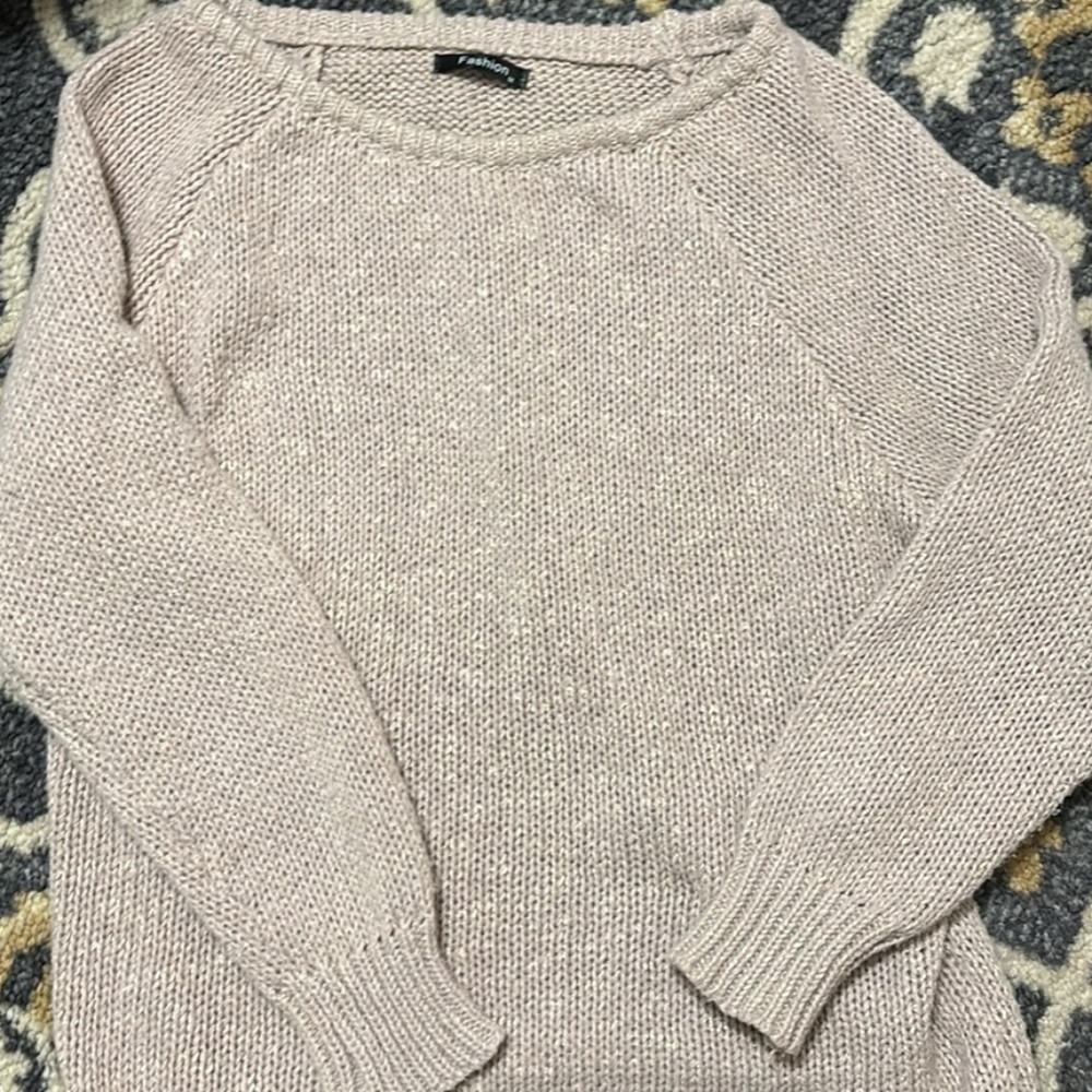 Cream off the shoulder sweater (medium)
